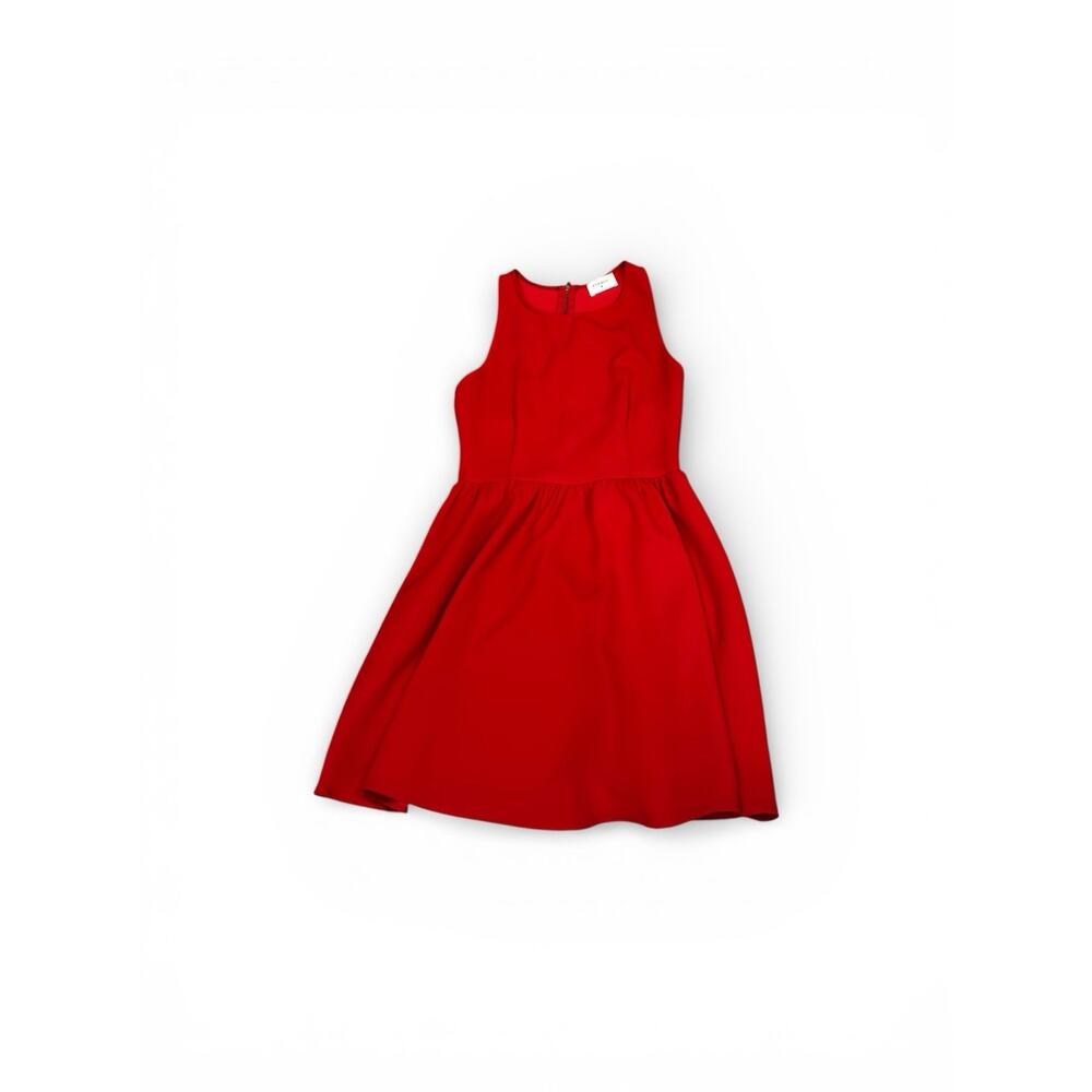 Everly Red Fit & Flare Dress Women’s Small Sleeveless Skater Party Made USA